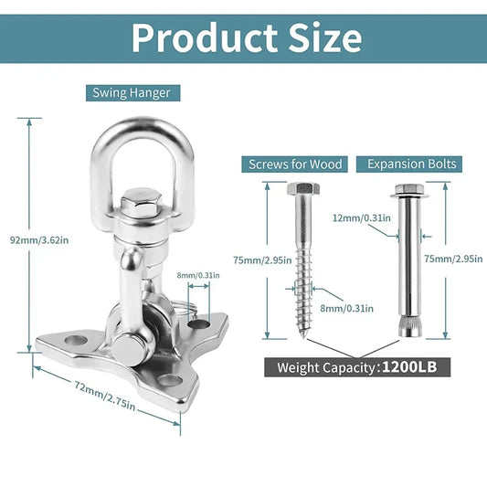 Rotating Ceiling Hook for Swings & Yoga | Flozen