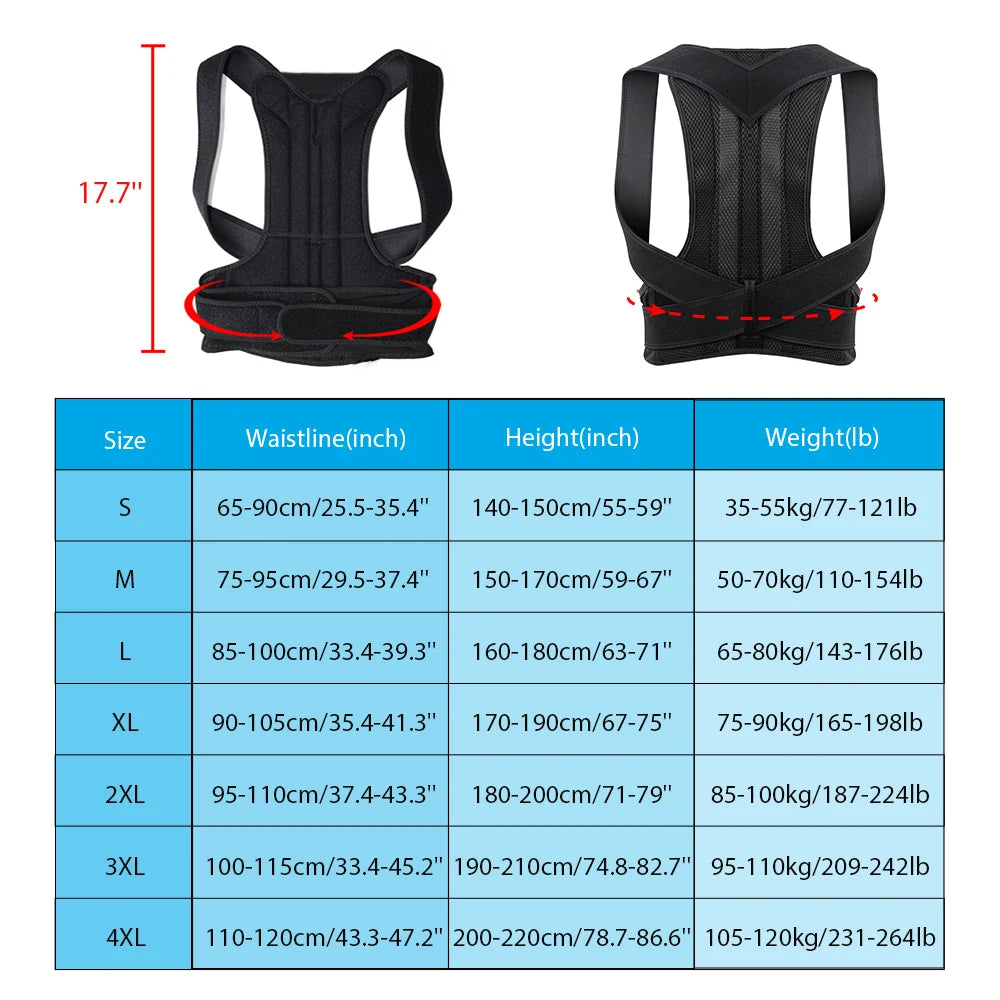 Flozen Posture Corrector Back Brace – Comfort & Support