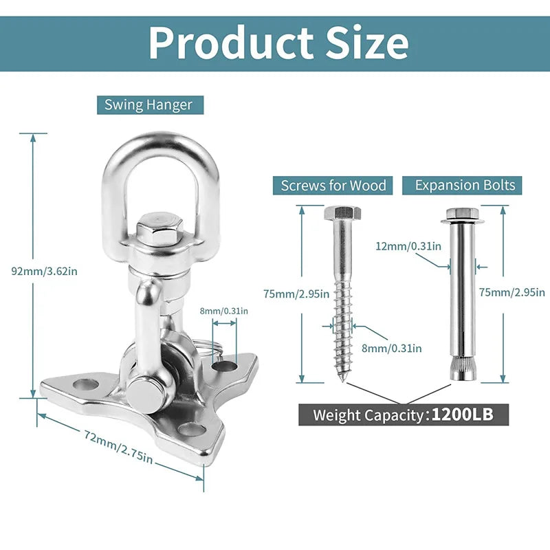 Rotating Ceiling Hook for Swings & Yoga | Flozen