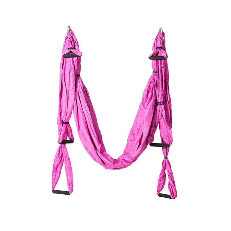 Flozen Anti-Gravity Aerial Yoga Hammock — Parachute Nylon, Indoor/Outdoor, Adjustable Height